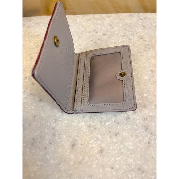 Fossil Plum Leather Mini Wallet - Picture 2 of 3